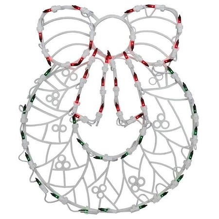 GO-GO 18 in. LED Lighted Wreath Christmas Window Silhouette Decoration GO72818